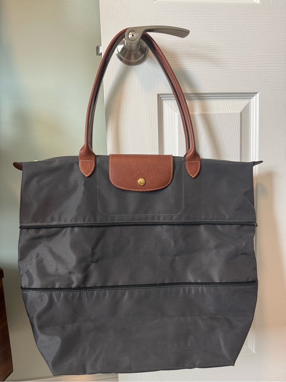 Longchamp Le Pilage Expandable Travel Tote - Navy